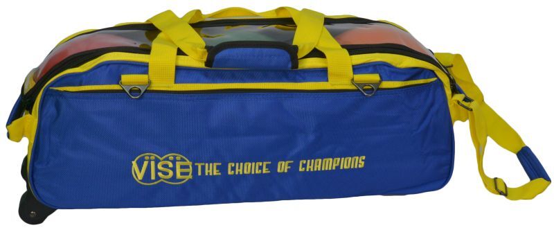Vise 3 Ball Clear Top Tote Roller Bowling Bag