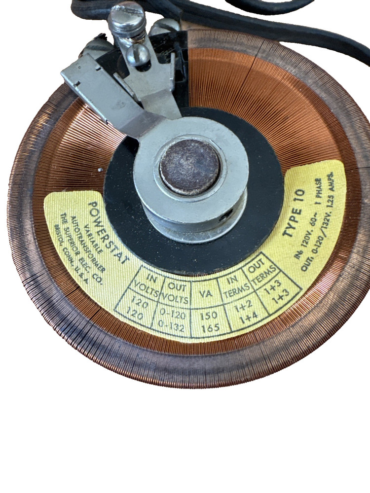 Pristine NOS Superior Electric Powerstat Type 10 — Open Frame / Panel Mount