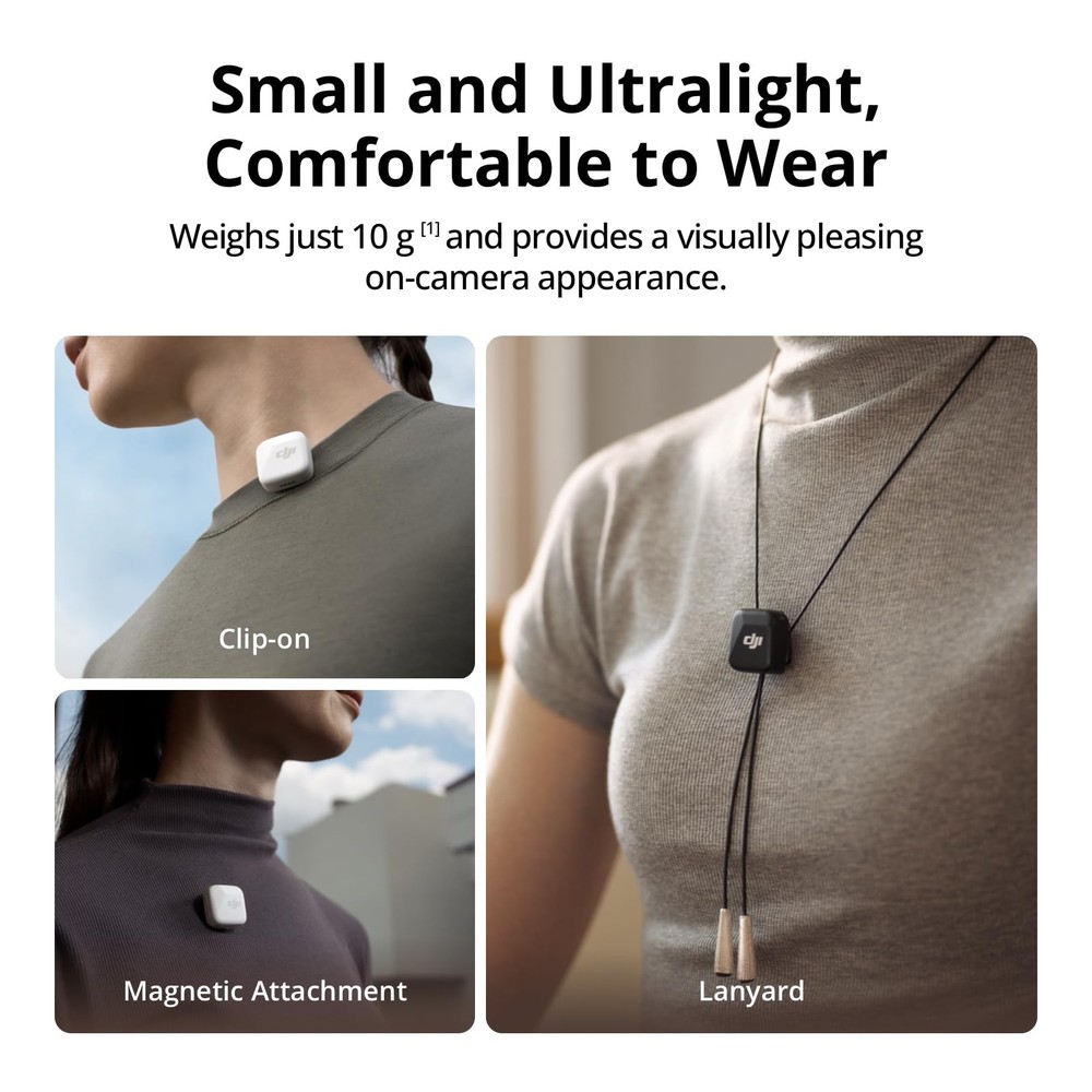 DJI Mic Mini Transmitter Infinity Black Wireless Microphone Ultra Light Sound
