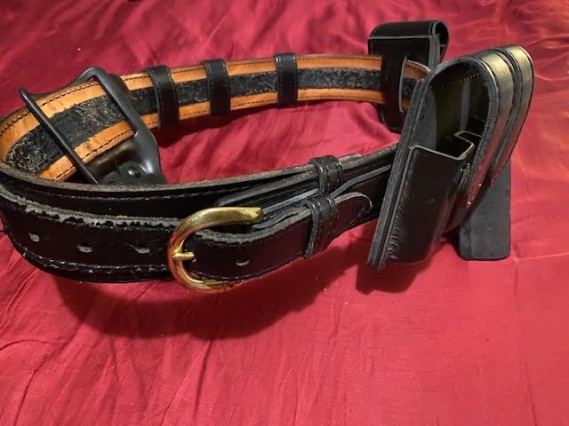 Tactical Leather Police Belt With Extras