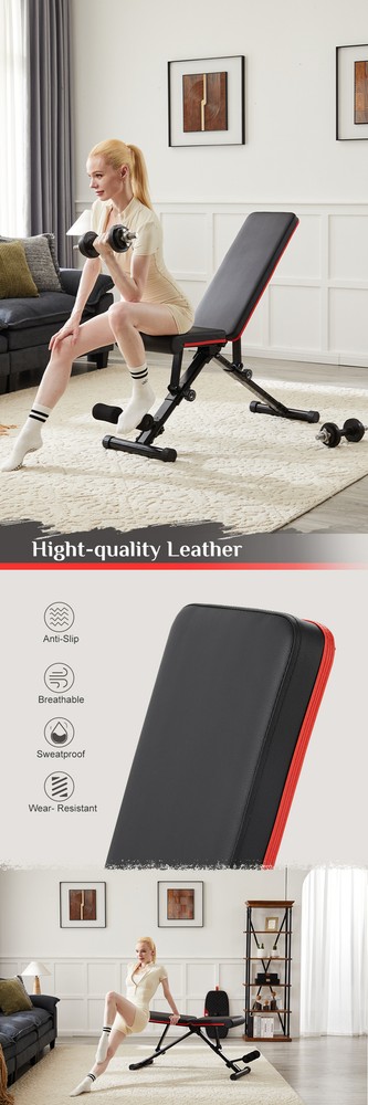 Adjustable Foldable Weight Bench for Home Gym Strength Training Workout Bench