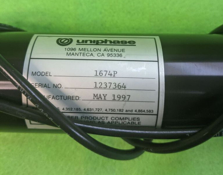 Uniphase Laser Head Model 1674P