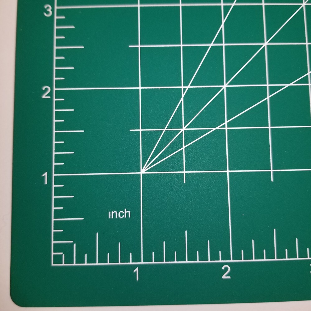 Cutting Mat 8" X 6", 30-60-90 Degrees, Green New