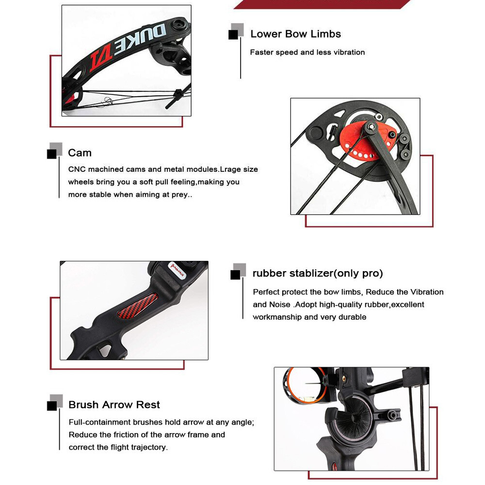 15-29lbs Compound Bow and Arrow Set Right Hand Beginner Archery Target Hunting