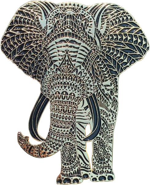 Midnight Elephant Enamel Pin Ltd Edition NEW Lapel