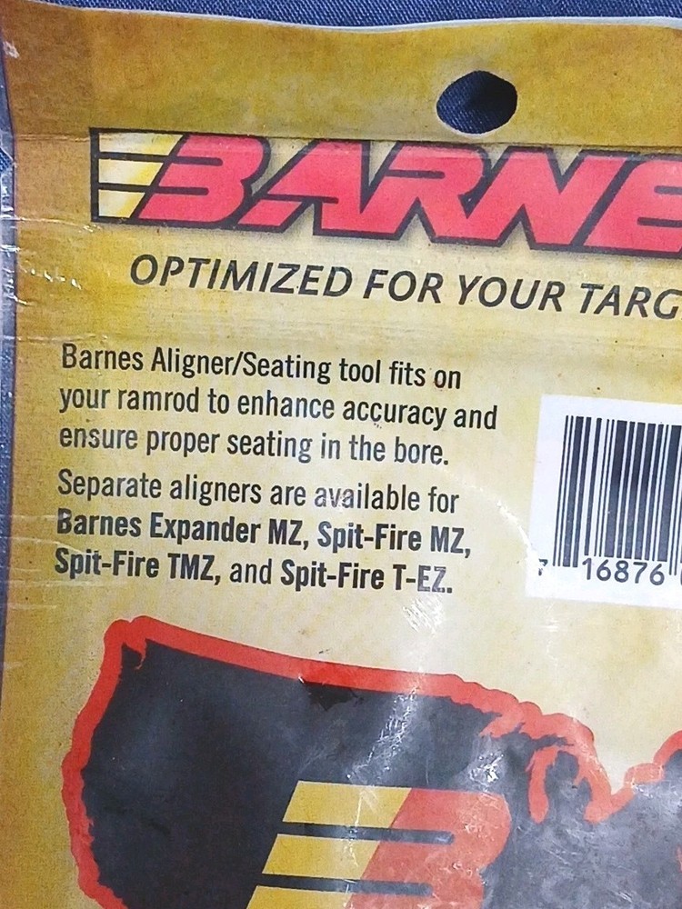 Barnes Muzzleloader Alignment Tool .54 Cal Brass 0.75" Long 30708. NOS