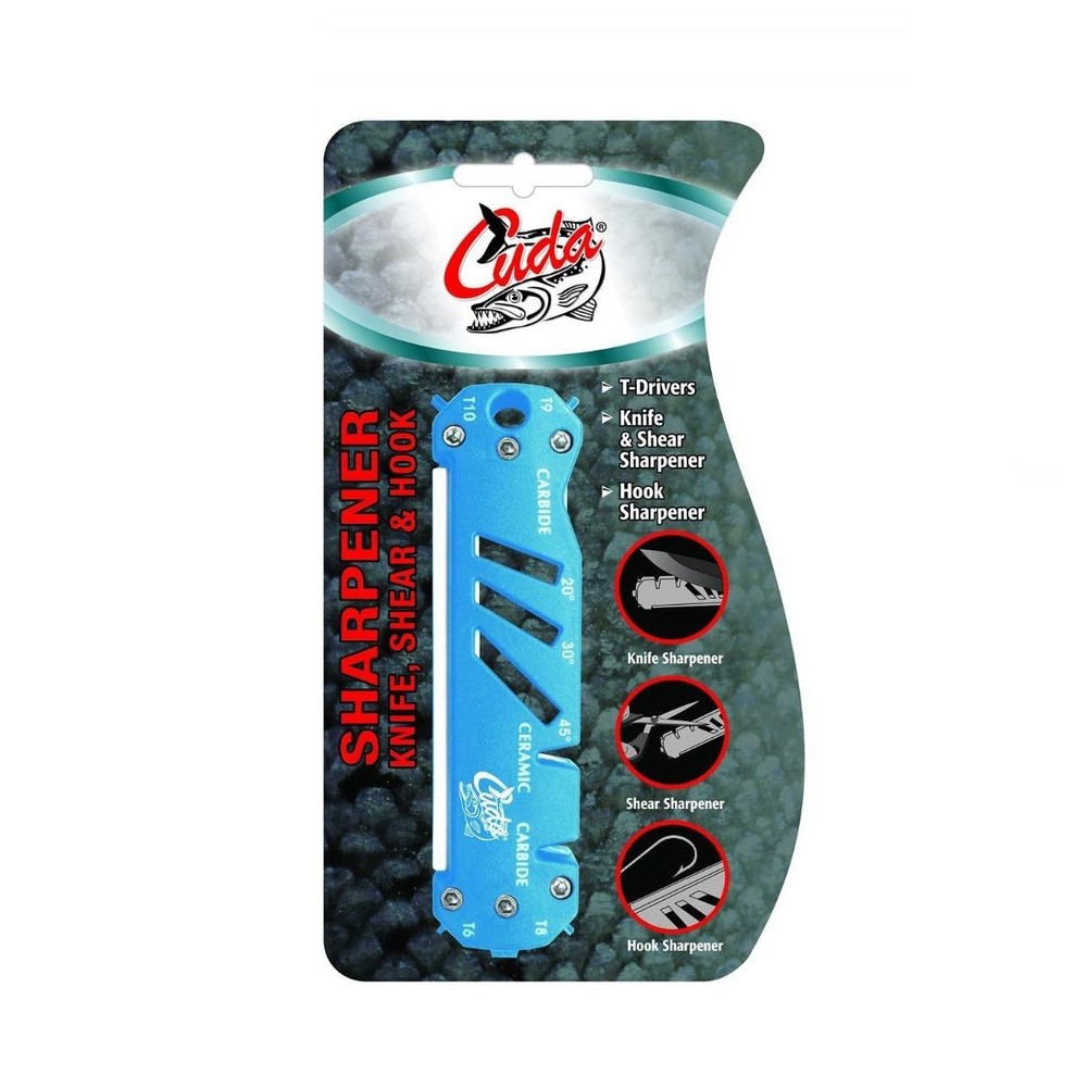 Cuda Knife, Shear, Hook Sharpener - Carbide/Ceramic Multi-Tool W/ Drivers