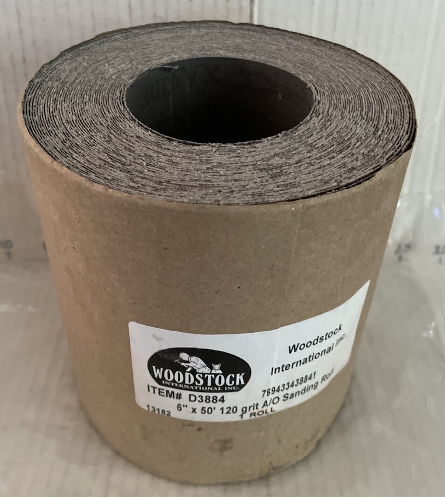 D3884 120 Grit Sanding Roll 6’ x 50’