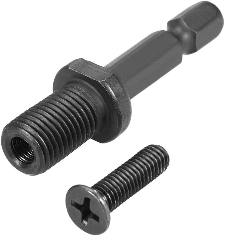 Drill Chuck Adapter 3/8-24UNF Thread Keyless Drill Chuck Adapter Hex Shank for I