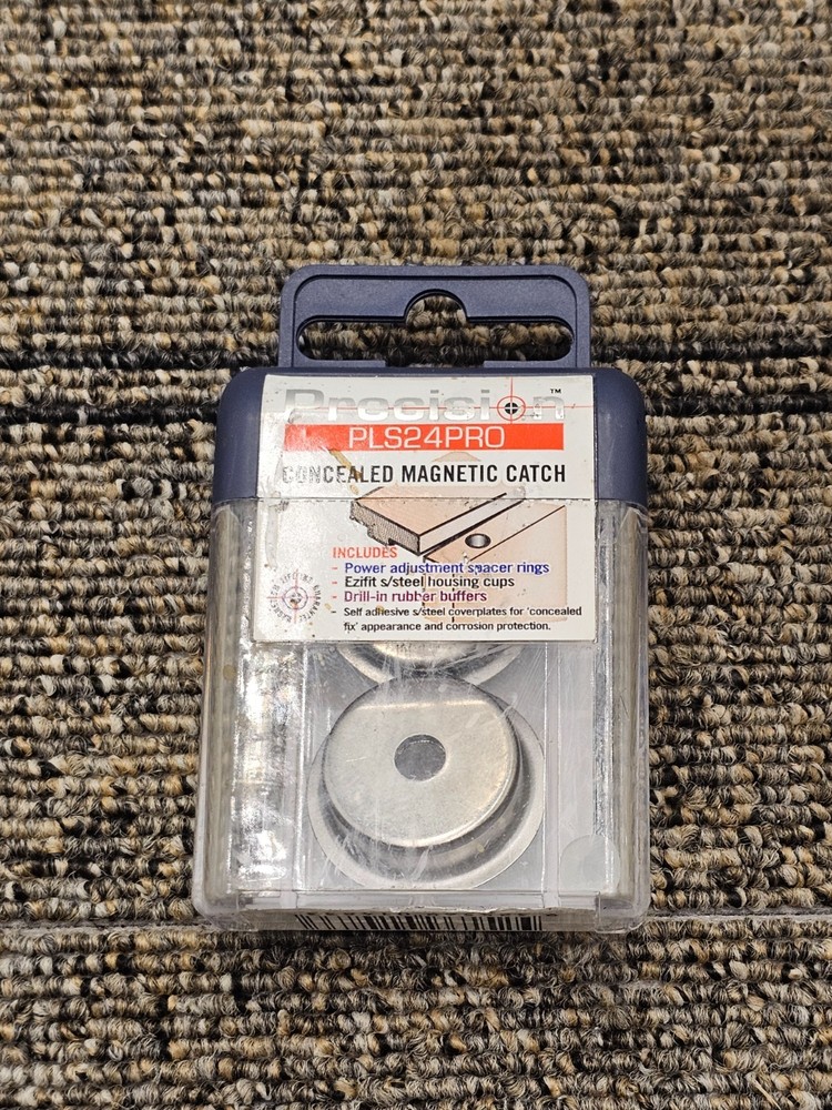 (QTY 2) Precision Lock PLS-24 PRO Concealed Magnetic Catch Drill-In Buffer
