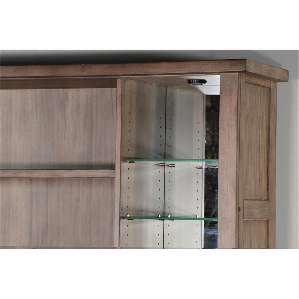 Home Square 4-Piece Set with Bar Unit & Hutch & 2 Backless Stools