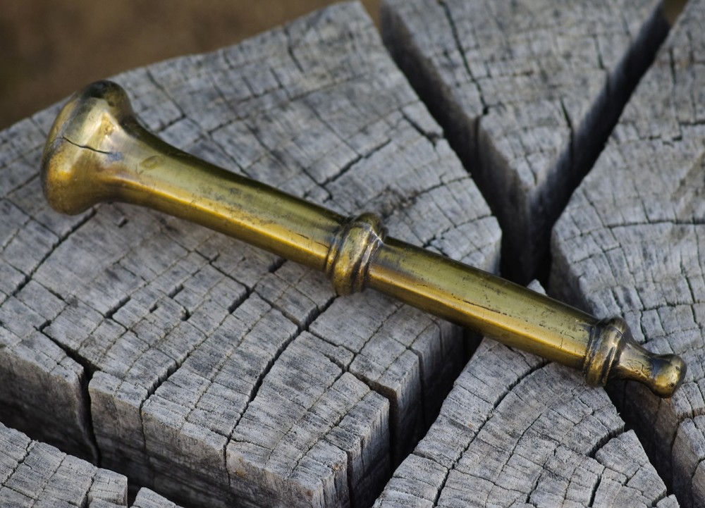 Solid Brass Apothecary Mortar With Pestle Wonderful Decor!