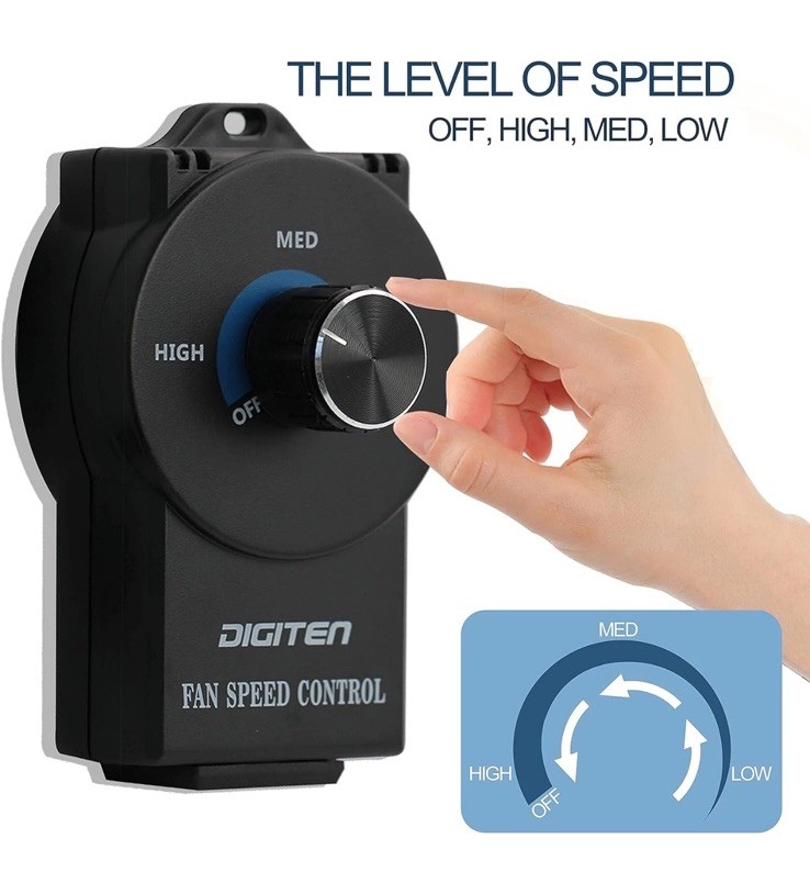 DIGITEN Variable Speed Controller Exhaust Variable Speed Fan Speed Adjuster E49