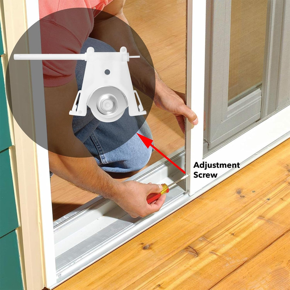 Andersen Sliding Screen Door Lower Roller Assembly, 2 Pack, Adjustable Wheels
