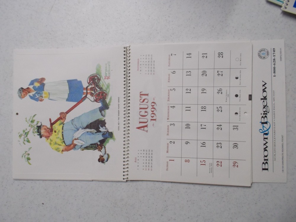 4 Vintage 1999 Calendars