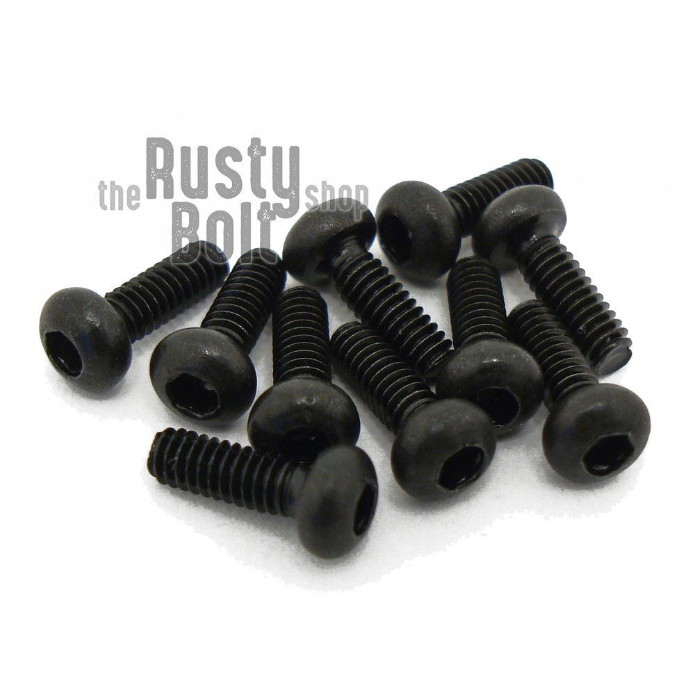 M2 x 6mm, Socket Button Head Screws, 10.9 Steel, Black