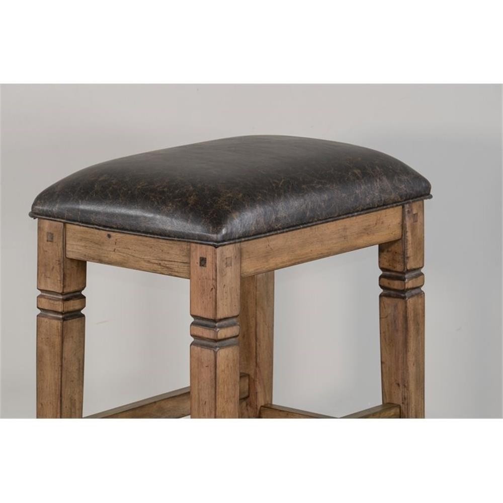 Home Square 4-Piece Set with Bar Unit & Hutch & 2 Backless Stools
