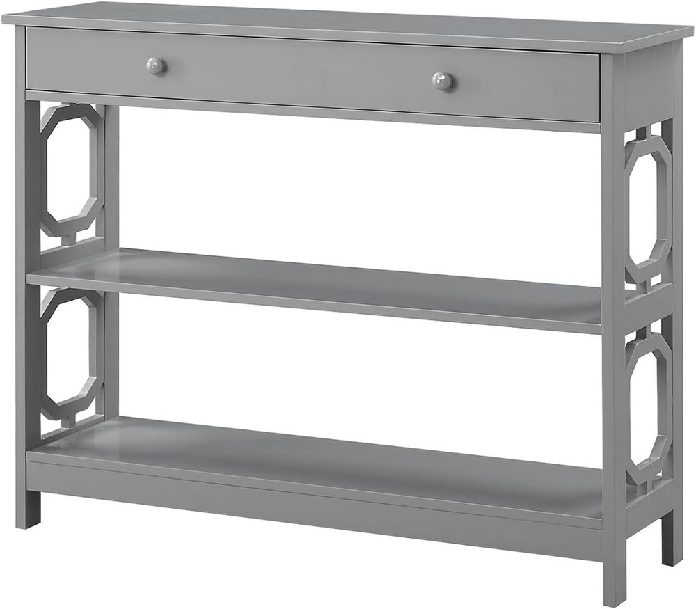 Concepts Omega 1 Drawer Console Table, Gray