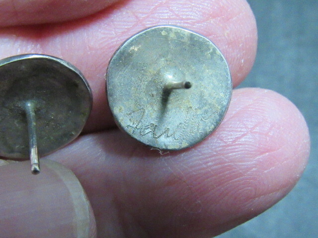 native american sterling earrings hand signed