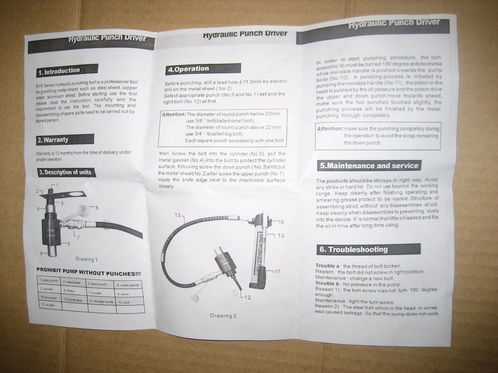 Hydraulic Knockout Punch Driver