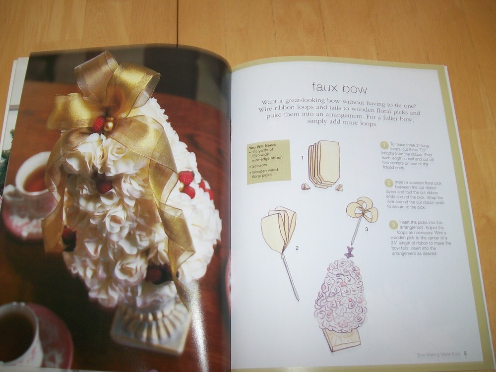 BH&G Bow Making Made Easy Mini Booklet Ribbon Patterns Designs Hand-Made