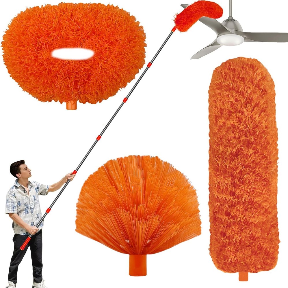 + High Reach Cleaning Tool Kit - Microfiber Feather  &