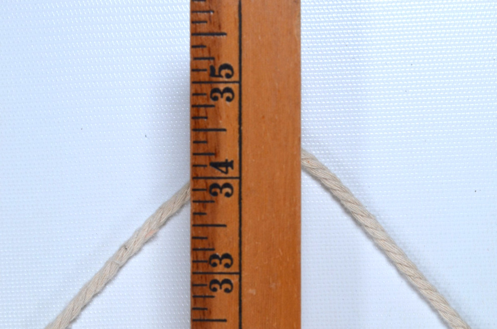 Beige Boho Macramé Wall Hanging 34" Long Pole 18" Long