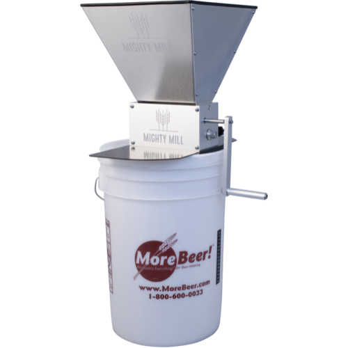 Mighty Mill 3 Roller Grain Mill | Stainless Steel Knurled Rollers | Adjustable G