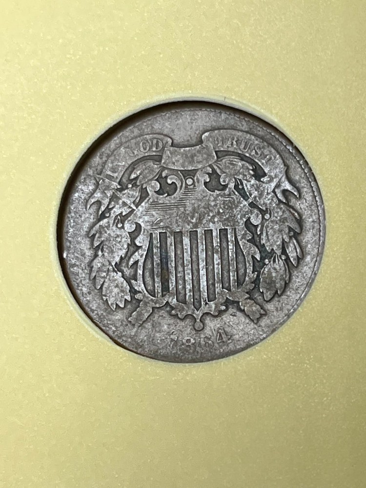 1864 2c Shield Two Cent Piece US Coin