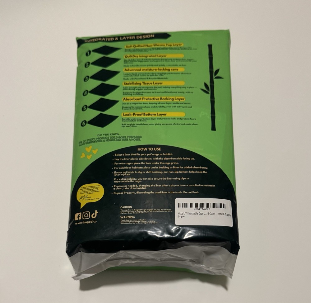 Hoppd Disposable Cage Liners For Critters