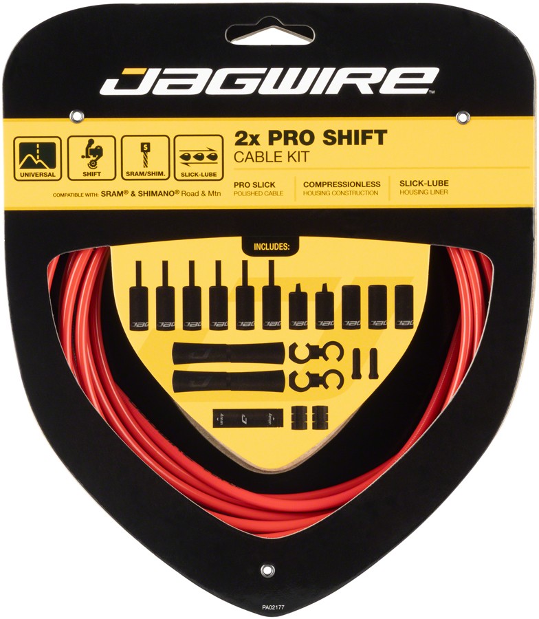 Jagwire Pro Shift Kit Road & Mountain SRAM/ - Red, High-Performance Cable