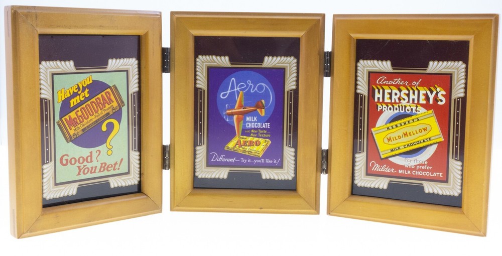 Unique Handmade Hershey's Candy Bar Triple Advertising Tin Display Pc J.L. Clark