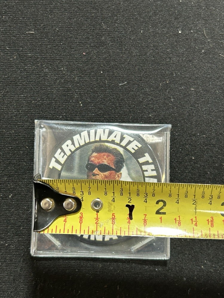 TERMINATE THE TERMINATOR 2006 POLITICAL PIN