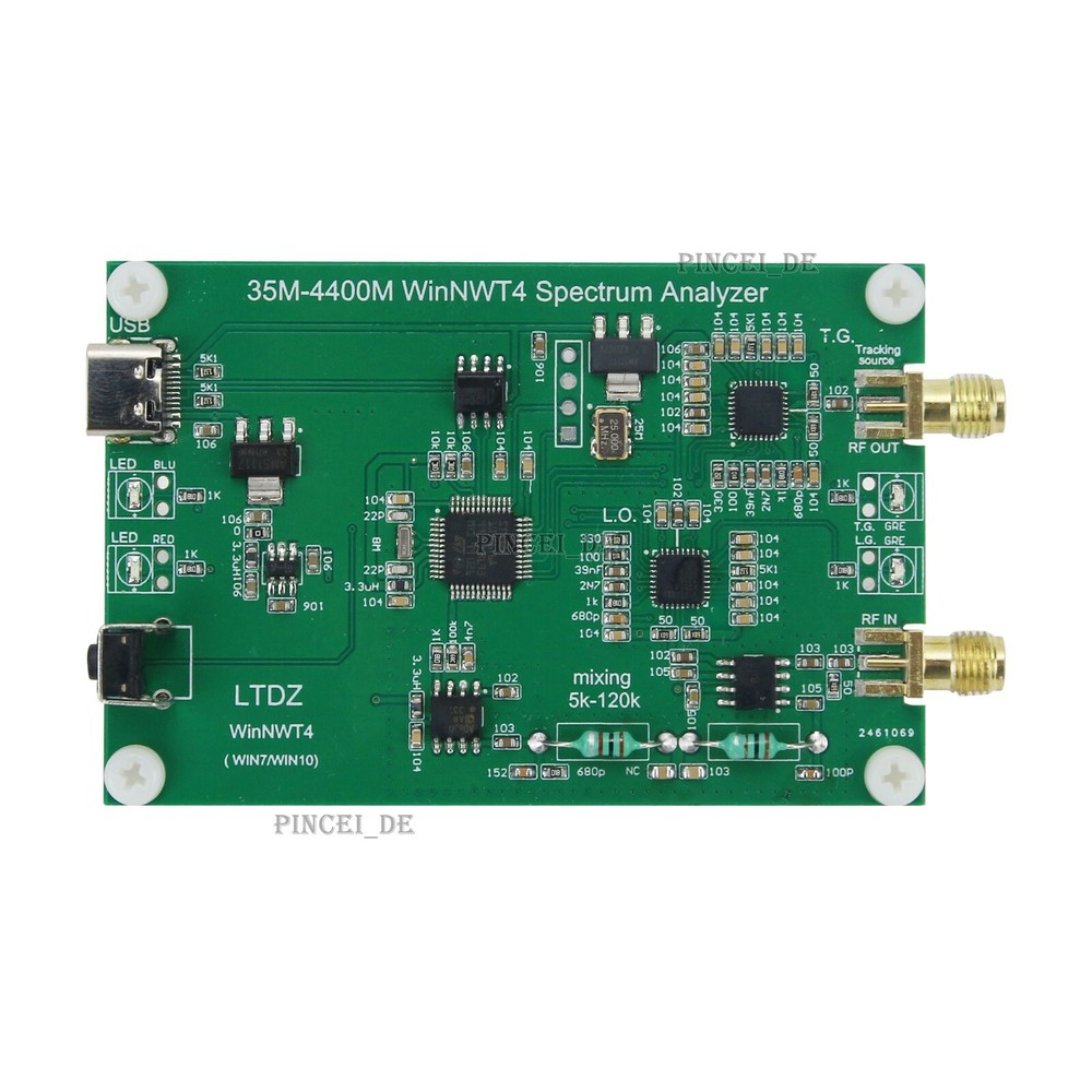 LTDZ_ 35M-4400M USB Spectrum Analyzer w/ Tracking Source Module Signal Source
