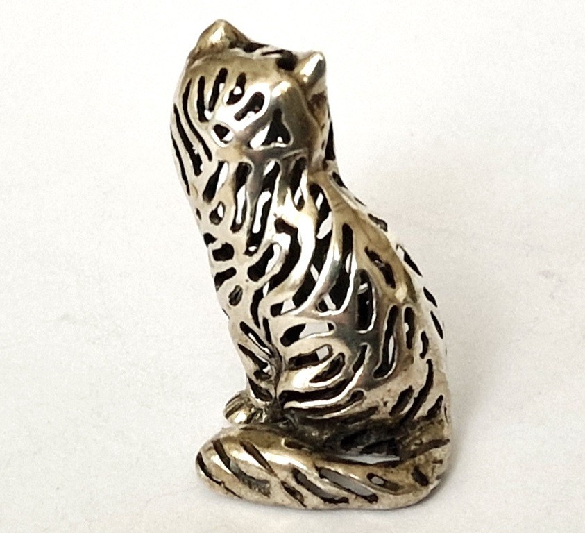 Decorative Figure Cat 800 Silver Z520