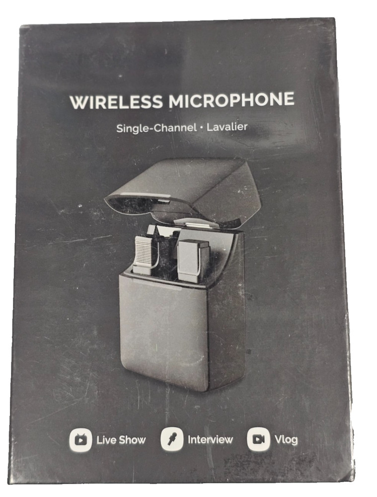 Plug-Play Wireless Lavalier Microphone for iPhone iPad with Charging Case, MPEDO