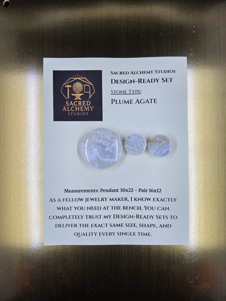 Circle Shape – Plume Agate - Design-Ready Set