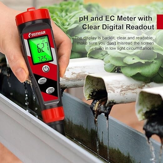 Digital Ph Meter TDS EC for Hydroponic Nutrient Solution and with LCD Display