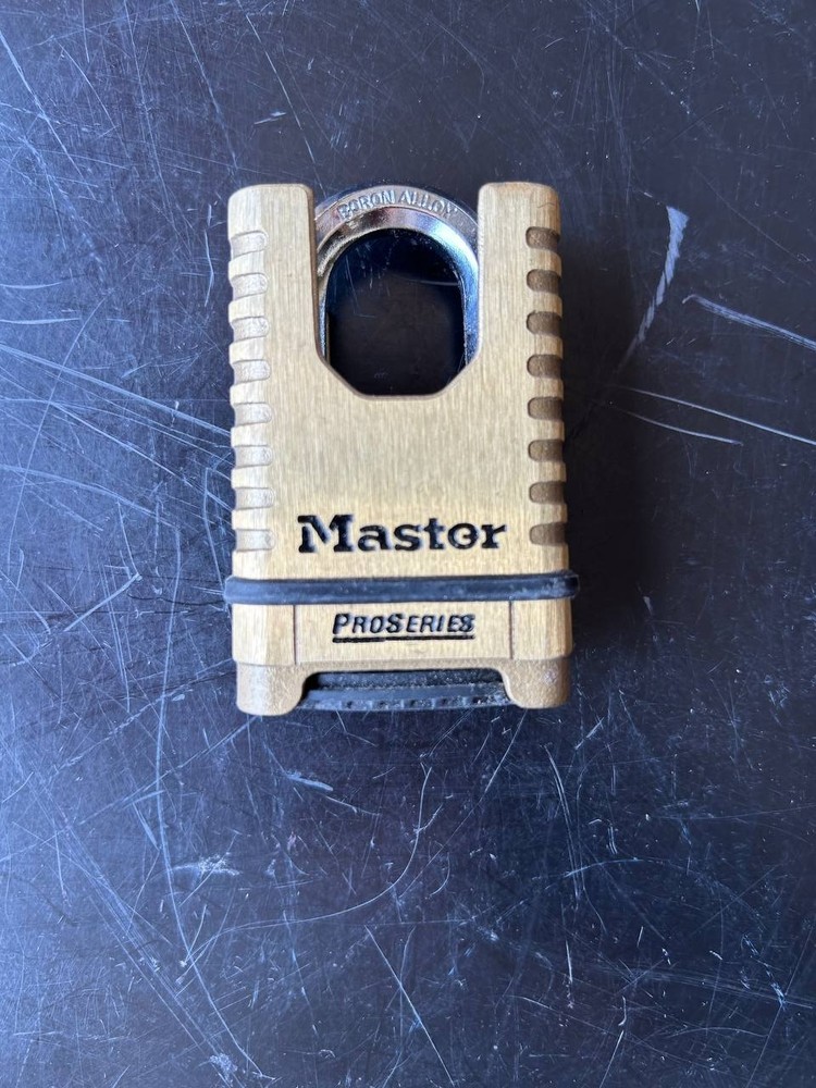Master Lock 1177 Combination Padlock, Bottom, Brass