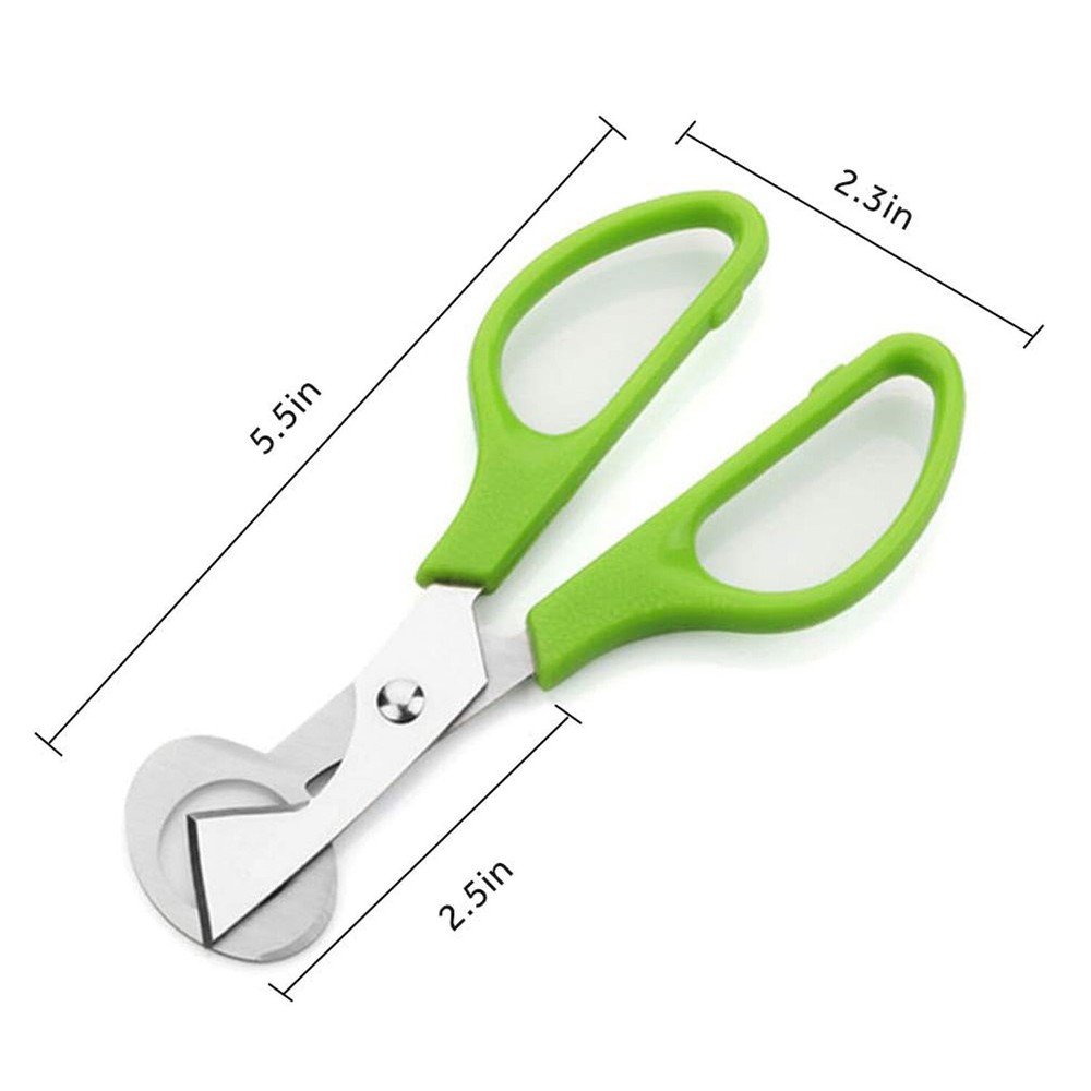 2Pcs Quail Egg Roast egg scissors Cutter Scissors Kitchen Egg Shears Tool(Green)