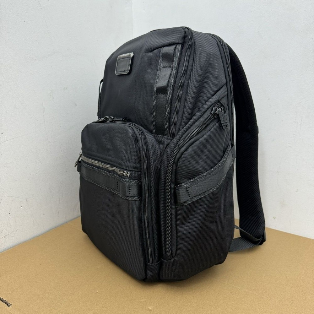 Tumi Alpha Bravo Search Backpack Black Nylon Leather High Function 0232789D