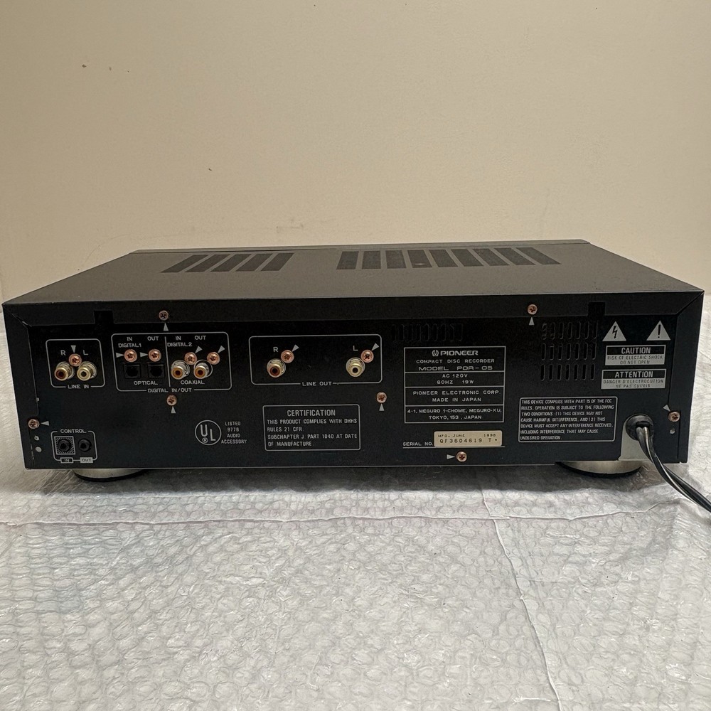 Pioneer PDR-05 CD Recorder Stable Platter Compact Disc Player Tested Working