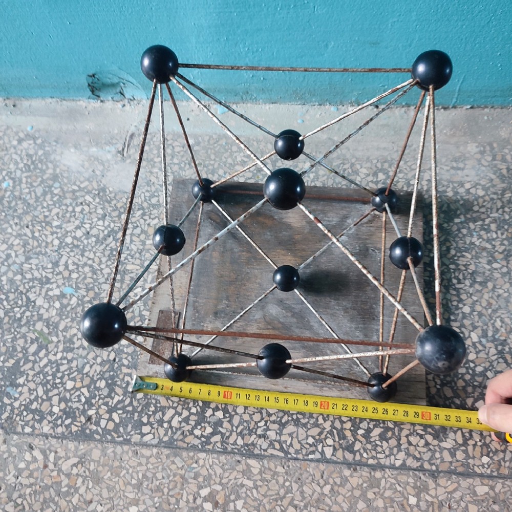 Vintage educational atomic molecular model chemistry crystal structure