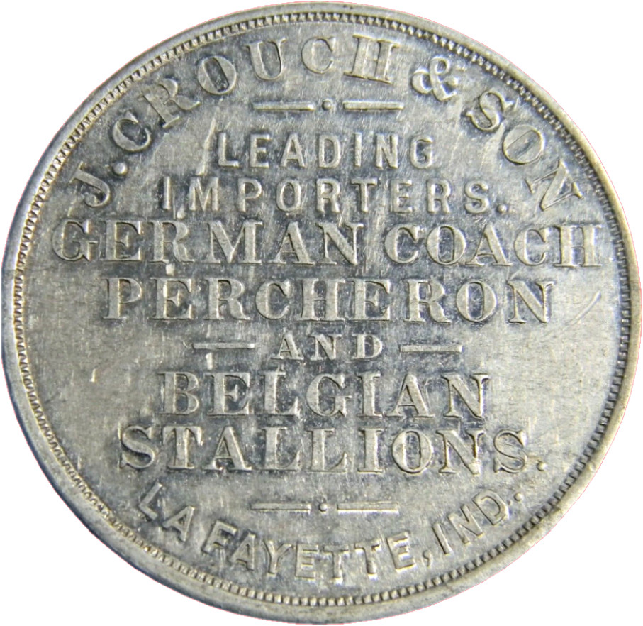 Lafayette IND J. CROUCH & SON Token (0456) Horses
