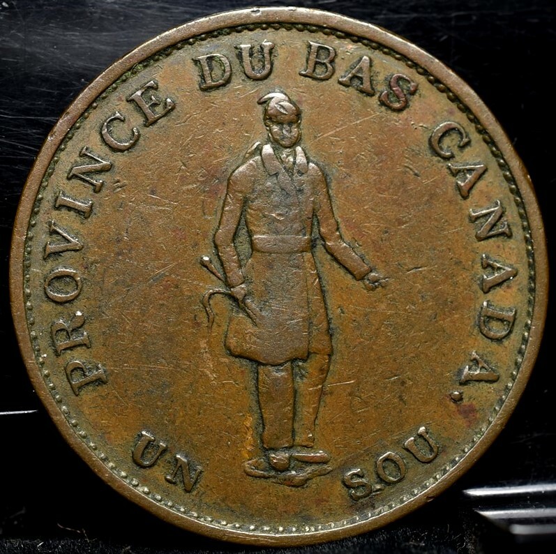 1837 Canada Half Cent Bronze - XF KM#Tn9 $45