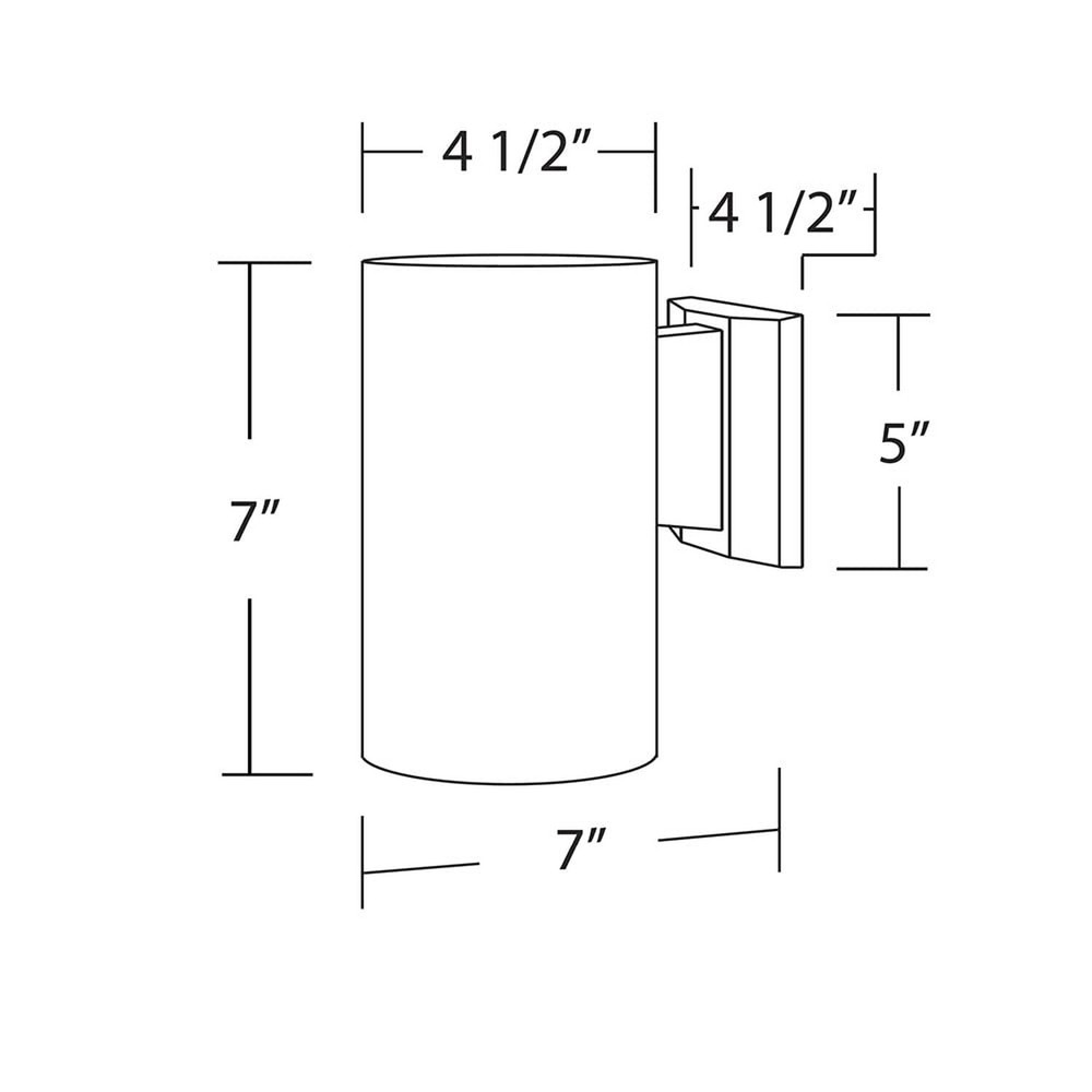 NICOR Lighting 7 inch Decorative Bronze Wall Mount Down Light (50101BA)
