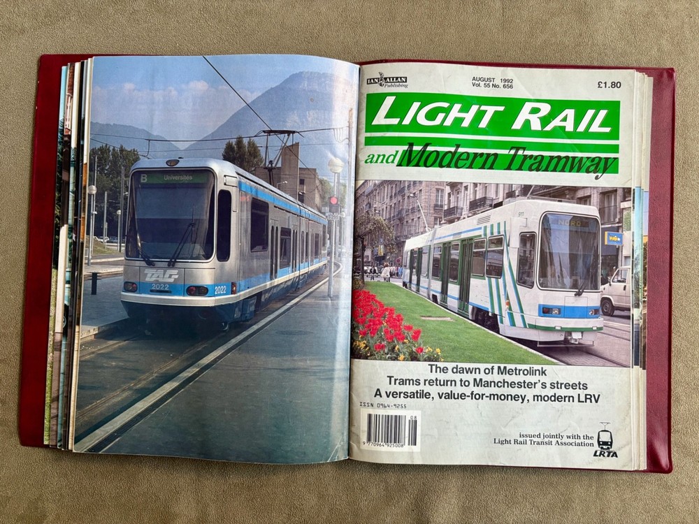 Light Rail and Modern Tramway Magazines 1992 Complete 12 Issues in Binder (A58)