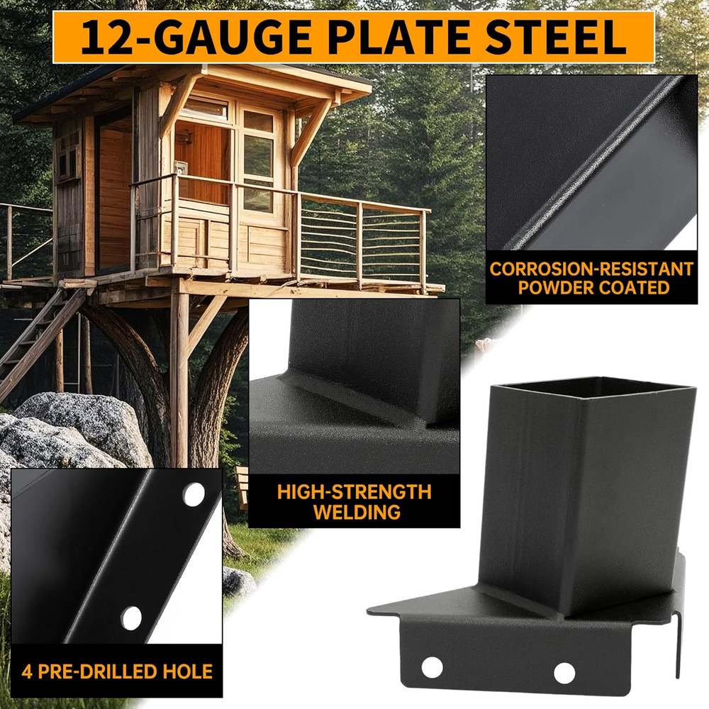 Deer Stand Brackets 4X4 Deer Blind Brackets, 4Pcs Compound Angle Platform Bracke