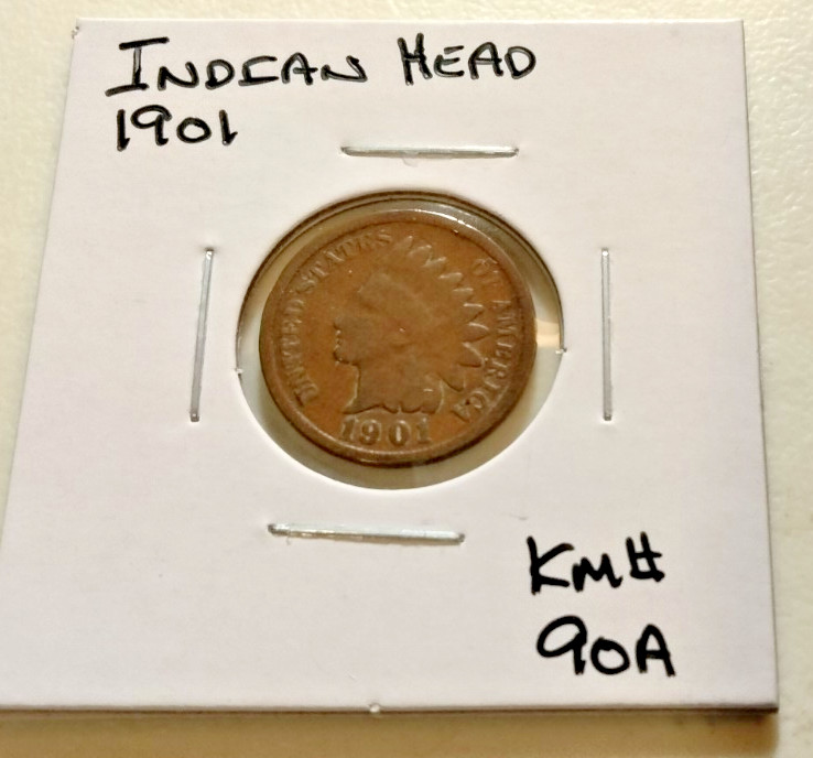 1901 Indian Head Cent -KM#90A - (IN#17004)
