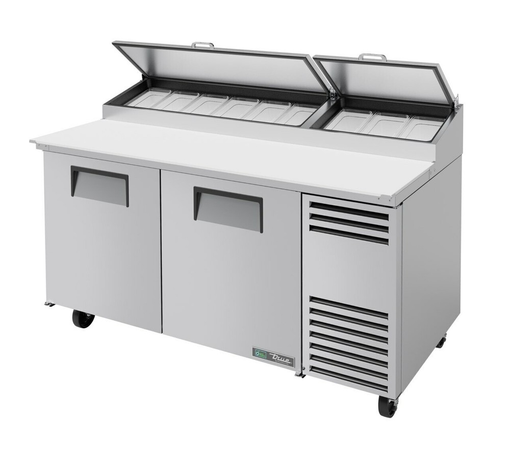 True TPP-AT-67-HC - 2 Solid Door 4 Shelf 67"W Pizza Prep Table